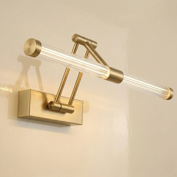 Επιτοίχο φωτιστικό μπάνιου LED APP1899-1W 40cm BRUSH GOLD
