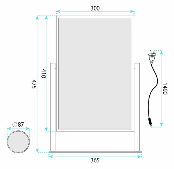 ΚΑΘΡΕΦΤΗΣ ΤΟΙΧΟΥ LED LUMI L.Gold 30x40cm