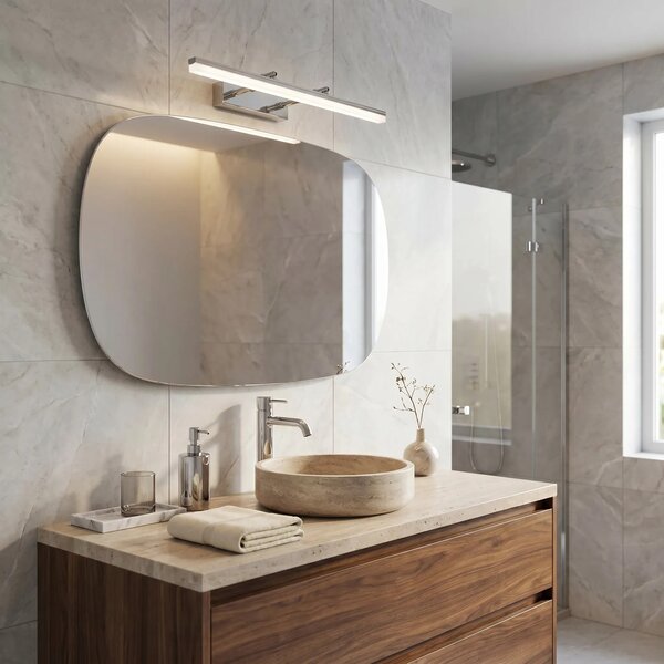 Επιτοίχο φωτιστικό μπάνιου LED APP1870-1W 60cm CHROME