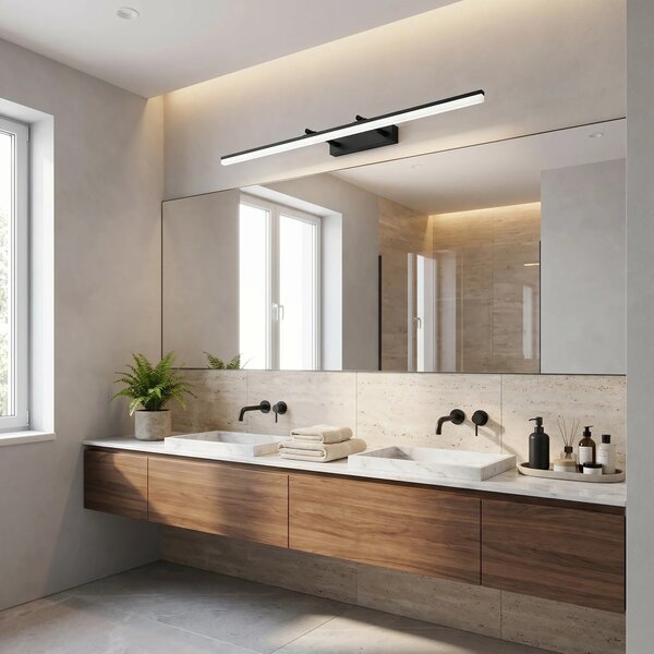 Επιτοίχο φωτιστικό μπάνιου LED APP1880-1W 80cm BLACK