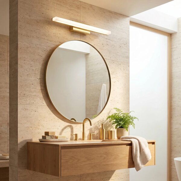 ΦΩΤΙΣΤΙΚΟ ΤΟΙΧΟΥ ΜΠΑΝΙΟΥ LED 40CM APP1848-1W GOLD