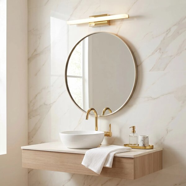 ΦΩΤΙΣΤΙΚΟ ΤΟΙΧΟΥ ΜΠΑΝΙΟΥ LED 40CM APP1848-1W GOLD