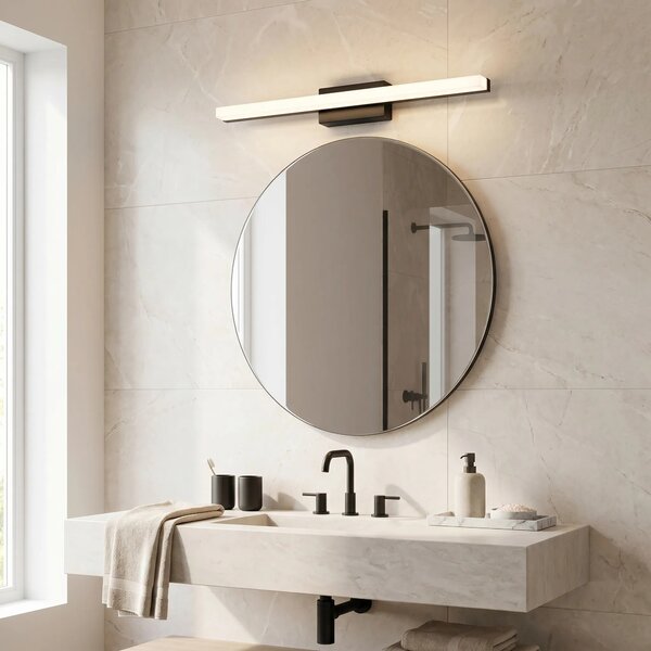 ΦΩΤΙΣΤΙΚΟ ΤΟΙΧΟΥ ΜΠΑΝΙΟΥ LED 60CM APP1855-1W BLACK