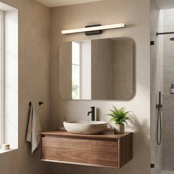 ΦΩΤΙΣΤΙΚΟ ΤΟΙΧΟΥ ΜΠΑΝΙΟΥ LED 60CM APP1855-1W BLACK