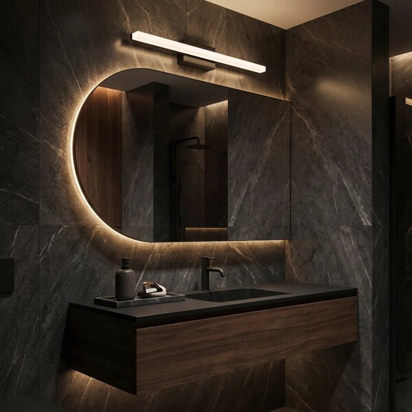 ΦΩΤΙΣΤΙΚΟ ΤΟΙΧΟΥ ΜΠΑΝΙΟΥ LED 60CM APP1855-1W BLACK
