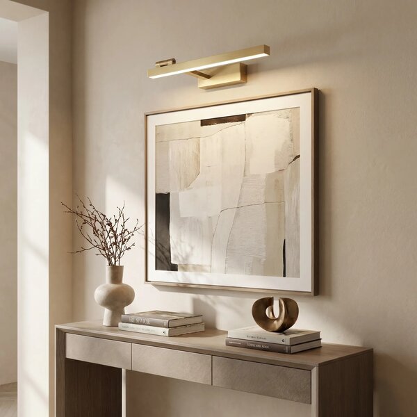 Επιτοίχο φωτιστικό μπάνιου LED SWE031-1W 40cm Brush Gold