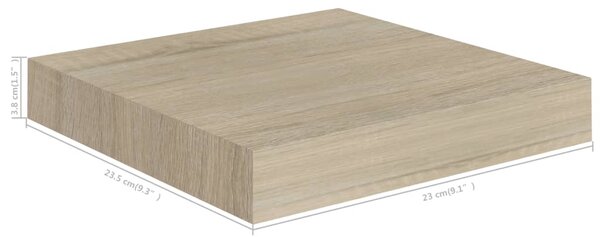 VidaXL Ράφι Τοίχου Χρώμα Δρυός 23x23,5x3,8 εκ. MDF