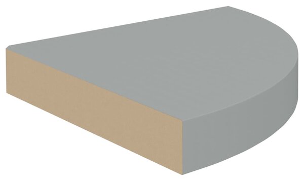 VidaXL Ράφι Τοίχου Γωνιακό Γκρι 25 x 25 x 3,8 εκ. από MDF