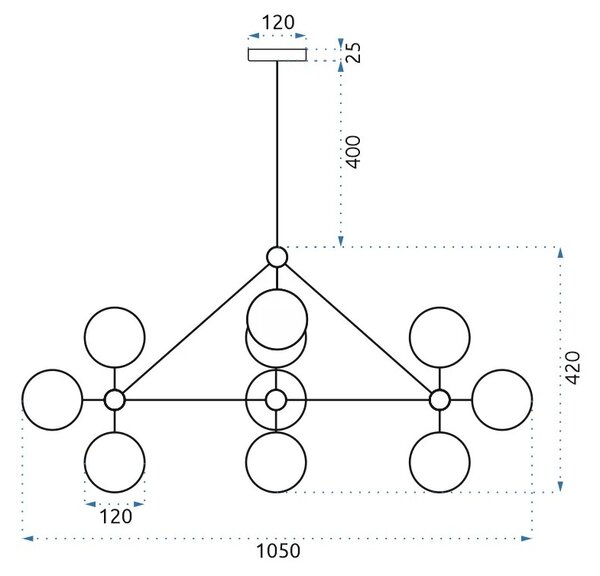 APP264-10C Κρεμαστό φωτιστικό οροφής