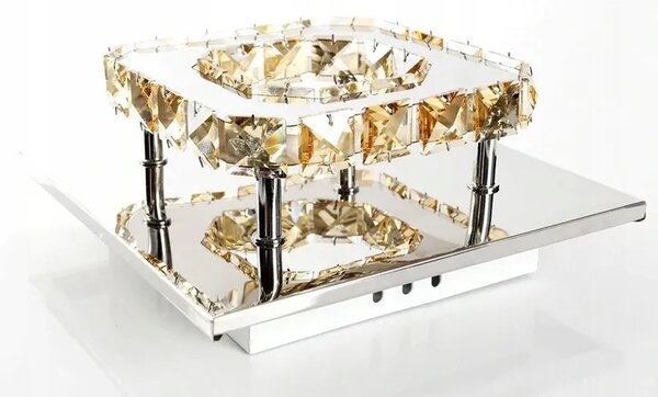 Κρυστάλλινο τετράγωνο φωτιστικό οροφής Glamour Plafond 8W APP405-C APP406-C