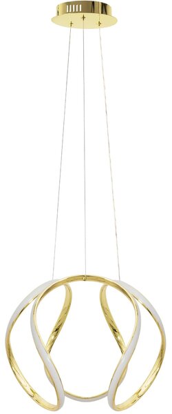 Μοντέρνο κρεμαστό φωτιστικό οροφής LED + APP386-CP REMOTE Gold