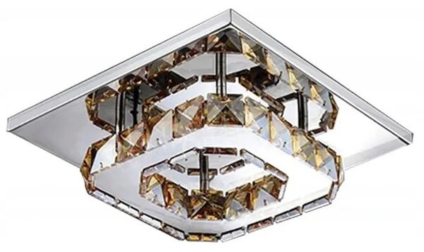 Κρυστάλλινο τετράγωνο φωτιστικό οροφής Glamour Plafond 8W APP405-C APP406-C