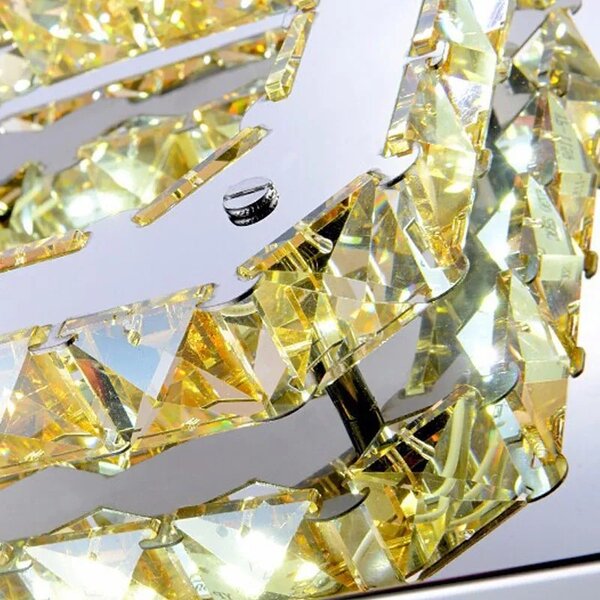 Κρυστάλλινο τετράγωνο φωτιστικό οροφής Glamour Plafond 8W APP405-C APP406-C