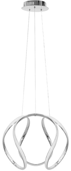 Μοντέρνο κρεμαστό φωτιστικό οροφής LED + APP385-CP CHROME REMOTE