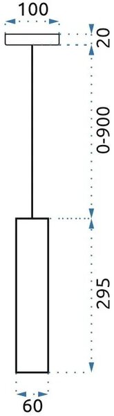 APP469-1CP Μεταλλικό Κρεμαστό Φωτιστικό Οροφής, Μαύρο