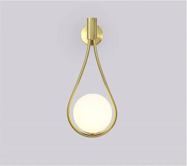 Επιτοίχιο φωτιστικό Glass Ball APP603-1W Gold