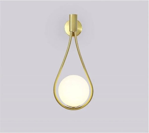 Επιτοίχιο φωτιστικό Glass Ball APP603-1W Gold