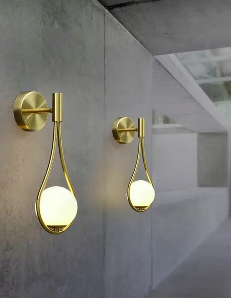 Επιτοίχιο φωτιστικό Glass Ball APP603-1W Gold