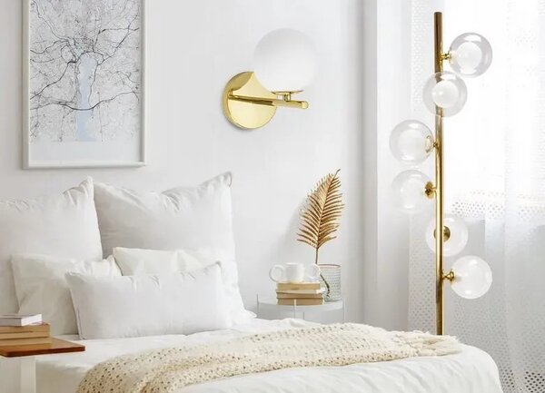 Επιτοίχιο φωτιστικό Glass Ball APP684-1W Gold