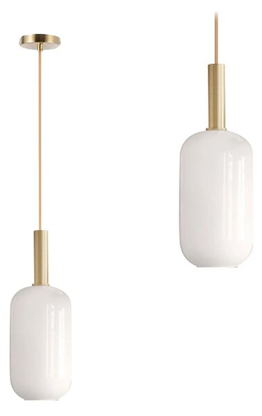 Κρεμαστό φωτιστικό Milk Glass Tube APP667-1CP Gold
