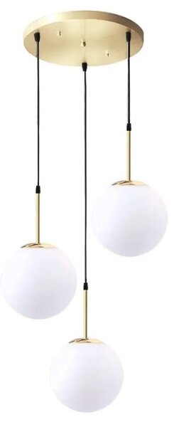 Κρεμαστό φωτιστικό Milk Glass Ball APP656-3CPR Gold
