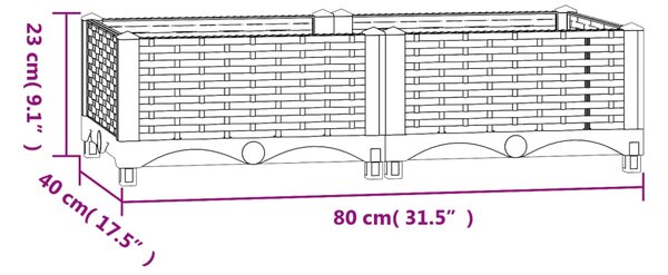 VidaXL Ζαρντινιέρα 80 x 40 x 23 εκ. από Πολυπροπυλένιο