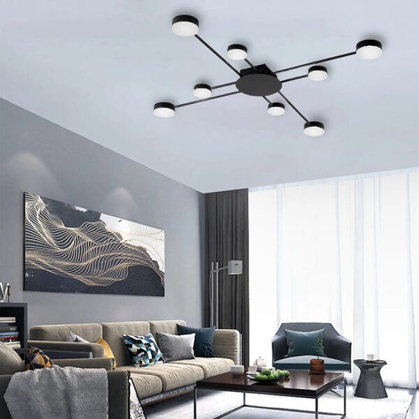 ΣΥΓΧΡΟΝΟ ΦΩΤΙΣΤΙΚΟ ΟΡΟΦΗΣ LED 8 ΒΡΑΧΙΩΝ APP523-8C Μαύρο