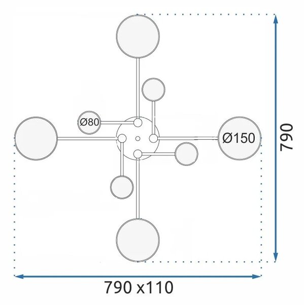 ΦΩΤΙΣΤΙΚΟ ΟΡΟΦΗΣ APP528-8C Γκρι