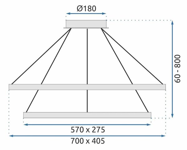 ΚΡΕΜΑΣΤΟ ΦΩΤΙΣΤΙΚΟ LED CRYSTAL APP771-3CP