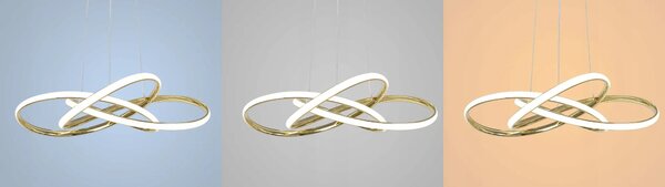 Μοντέρνο φωτιστικό οροφής LED + PILOT APP794-CP Flat Gold