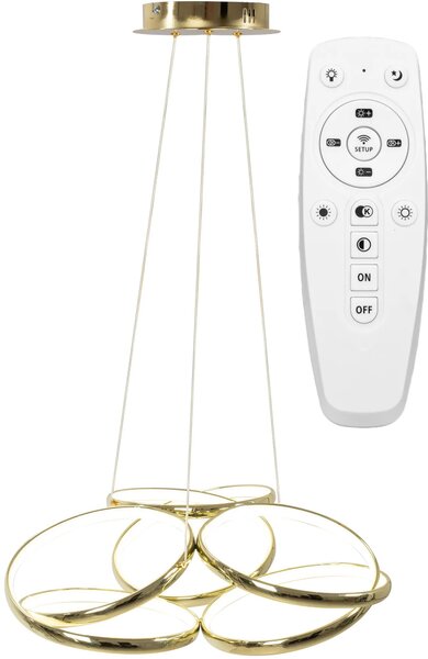 Μοντέρνο φωτιστικό οροφής LED + PILOT APP794-CP Flat Gold