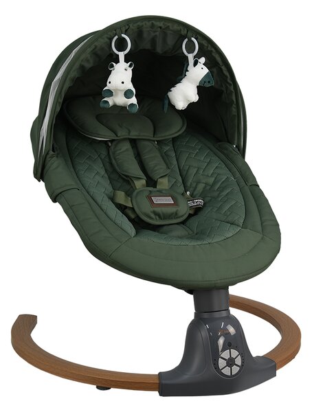 Ηλεκτρικό Ρηλάξ Με Μουσική (0+ Μηνών/Έως 9kg) Bebe Stars Fluffy Forest Green 257-176