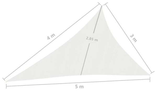 VidaXL Πανί Σκίασης Λευκό 3 x 4 x 5 μ. από HDPE 160 γρ./μ²