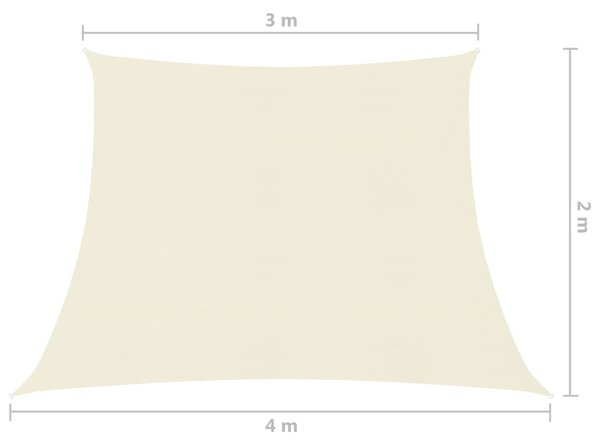 VidaXL Πανί Σκίασης Κρεμ 3/4 x 2 μ. από HDPE 160 γρ./μ²