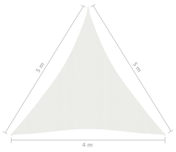 VidaXL Πανί Σκίασης Λευκό 4 x 5 x 5 μ. από HDPE 160 γρ./μ²