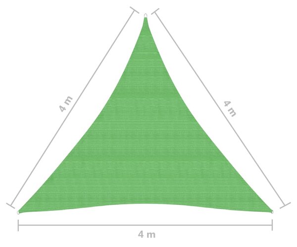 VidaXL Πανί Σκίασης Ανοιχτό Πράσινο 4 x 4 x 4 μ. από HDPE 160 γρ./μ²