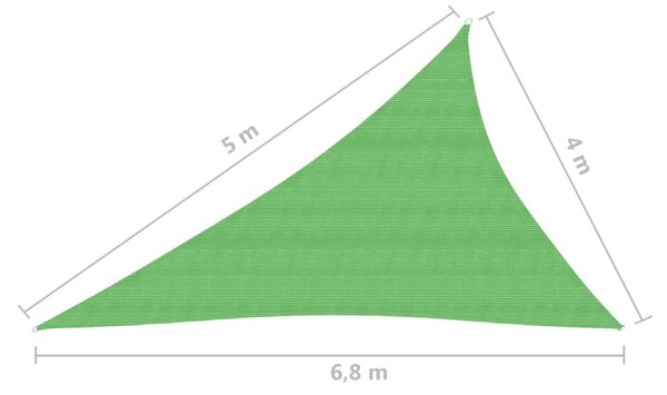 VidaXL Πανί Σκίασης Ανοιχτό Πράσινο 4 x 5 x 6,8 μ. από HDPE 160 γρ./μ²