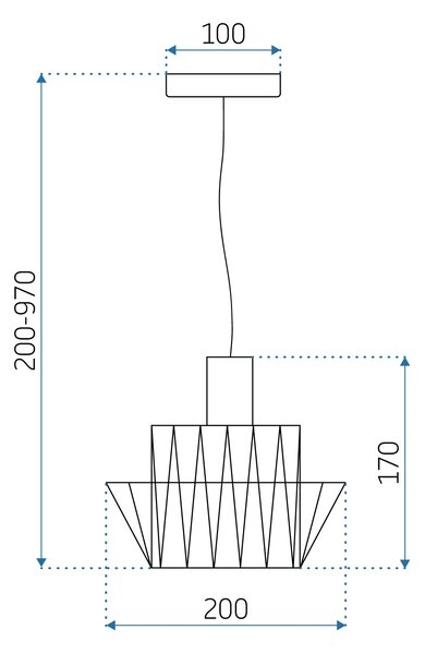 APP942-1CP Σετ Κρεμαστό Φωτιστικό Οροφής 36cm Χρυσό
