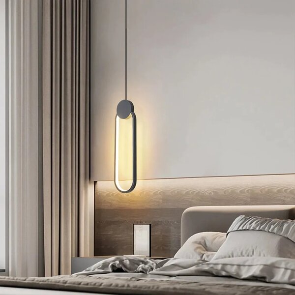 APP851-CP LED Κρεμαστό Φωτιστικό Οροφής Μαύρο