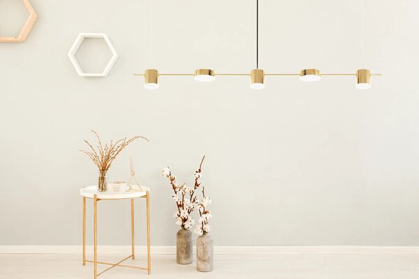 Κρεμαστό φωτιστικό οροφής LED APP929-5CP Gold