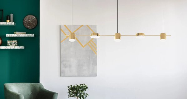 Κρεμαστό φωτιστικό οροφής LED APP929-5CP Gold