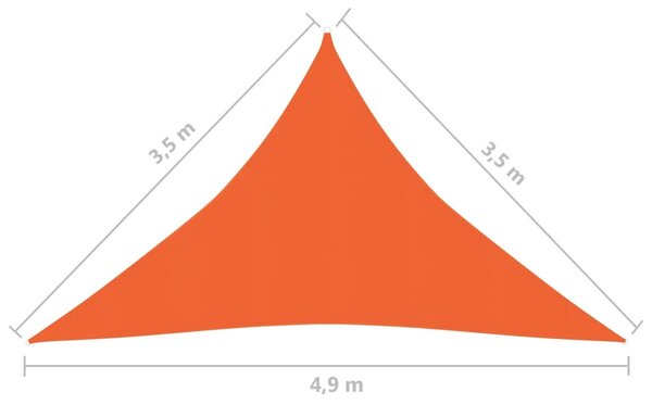 VidaXL Πανί Σκίασης Πορτοκαλί 3,5 x 3,5 x 4,9 μ. 160 γρ./μ² από HDPE