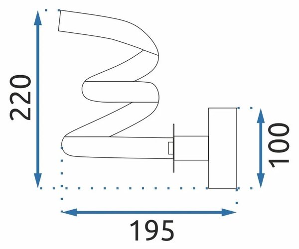 ΦΩΤΙΣΤΙΚΟ ΤΟΙΧΟΥ LED APP1052-W ΜΑΥΡΟ ΜΑΤ