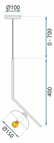Κρεμαστό φωτιστικό APP1086-1CP