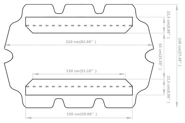 VidaXL Πανί Ανταλλακτικό για Κούνια Κήπου Τερακότα 150/130x105/70 εκ