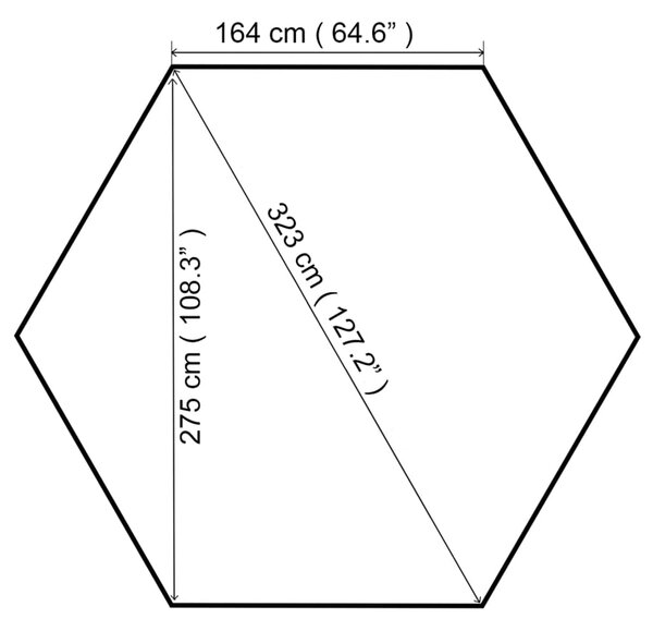 VidaXL Κιόσκι Κήπου Λευκό 323 x 275 x 265 εκ. 180 γρ./μ²