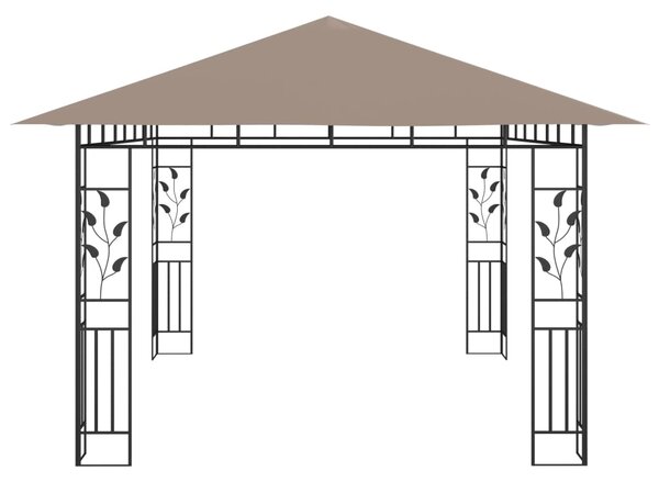 VidaXL Κιόσκι με Αντικουνουπικό Δίχτυ Taupe 4x3x2,73 μ. / 180 γρ./μ²