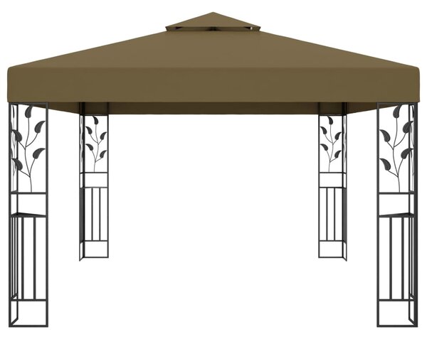 VidaXL Κιόσκι με Διπλή Οροφή Taupe 3 x 4 μ. 180 γρ/μ²