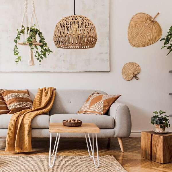 Κρεμαστό φωτιστικό Boho APP1291-1CP Μπεζ