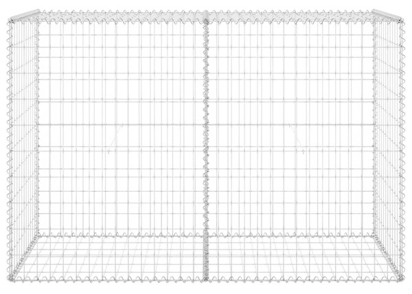 VidaXL Συρματοκιβώτιο Τοίχος 150x60x100 εκ. Γαλβαν.Χάλυβας + Καλύμματα